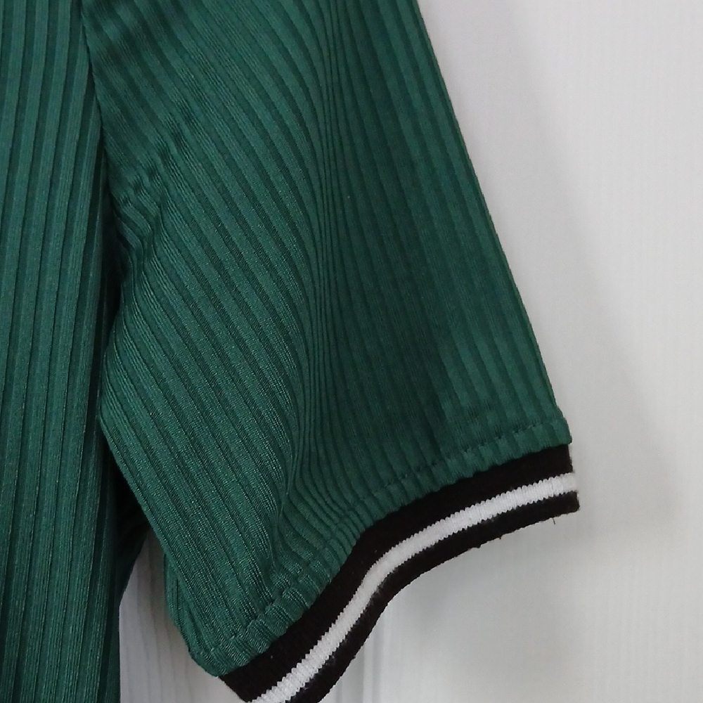 Green Ribbed Women's Top - Picture 6 of 7